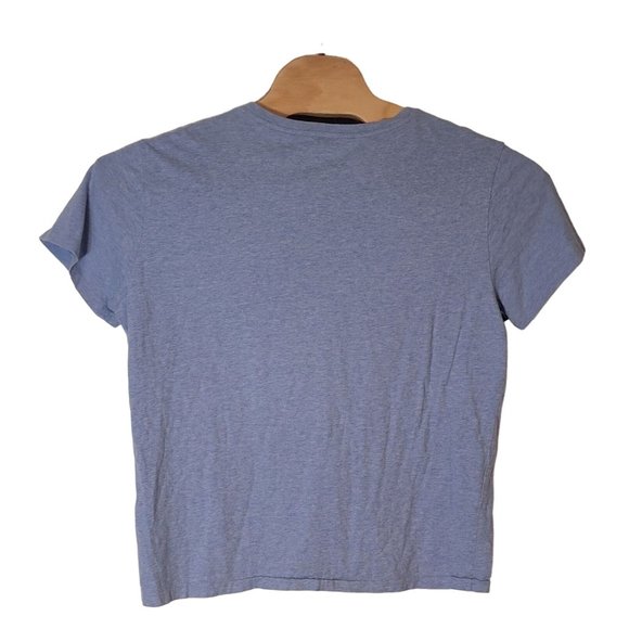 Polo Ralph Lauren V Neck Powder Blue Tee Shirt Short Sleeves‎ Size Large Men's - Picture 3 of 5